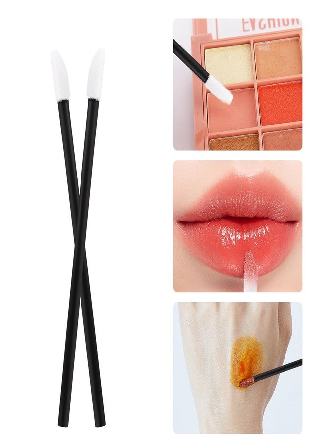 Tbestmax 300 Pcs Disposable Lip Brushes, Lipstick Lip Gloss Wands Applicator Tool Makeup Beauty Tool Kits - Black - Image 2